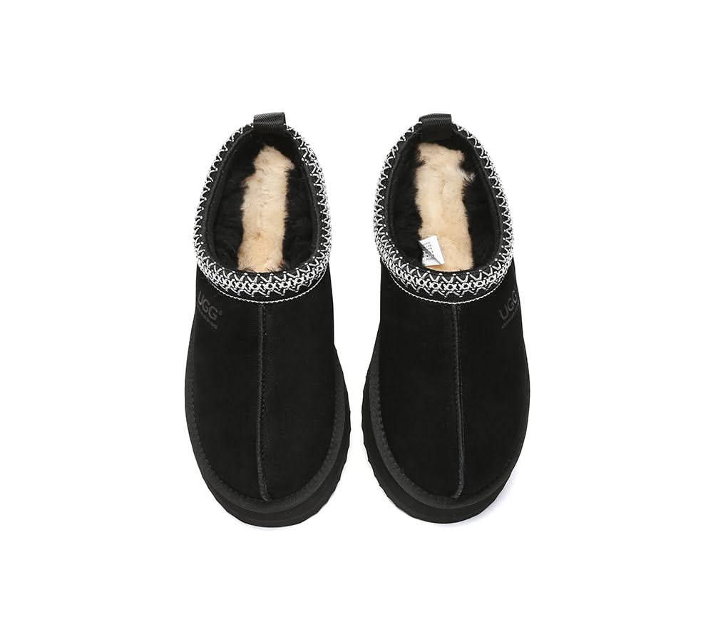 UGG Slippers Sheepskin Wool Ankle Platform Tazzy Tay