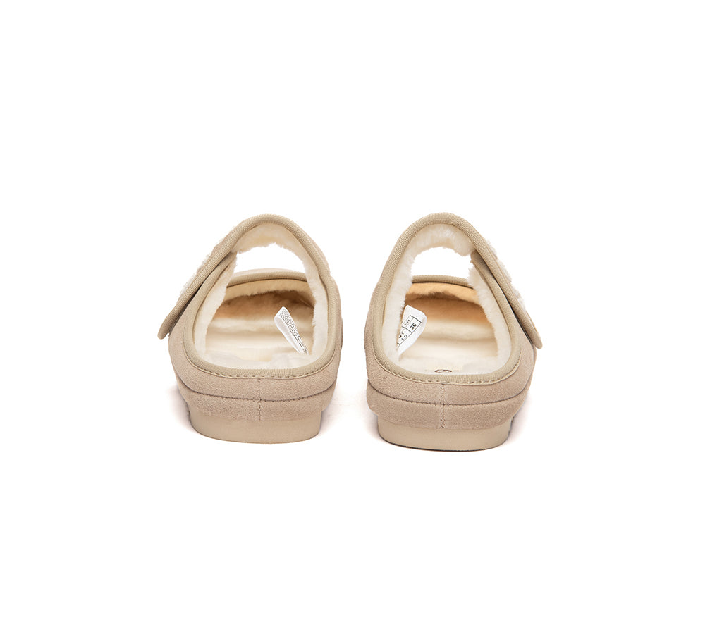 UGG Slippers Sheepskin Wool Adjustable Strap Mary Jane Velly