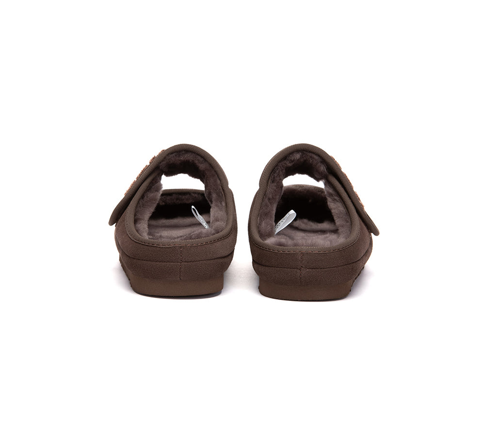 UGG Slippers Sheepskin Wool Adjustable Strap Mary Jane Velly