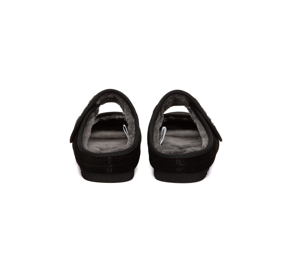 UGG Slippers Sheepskin Wool Adjustable Strap Mary Jane Velly