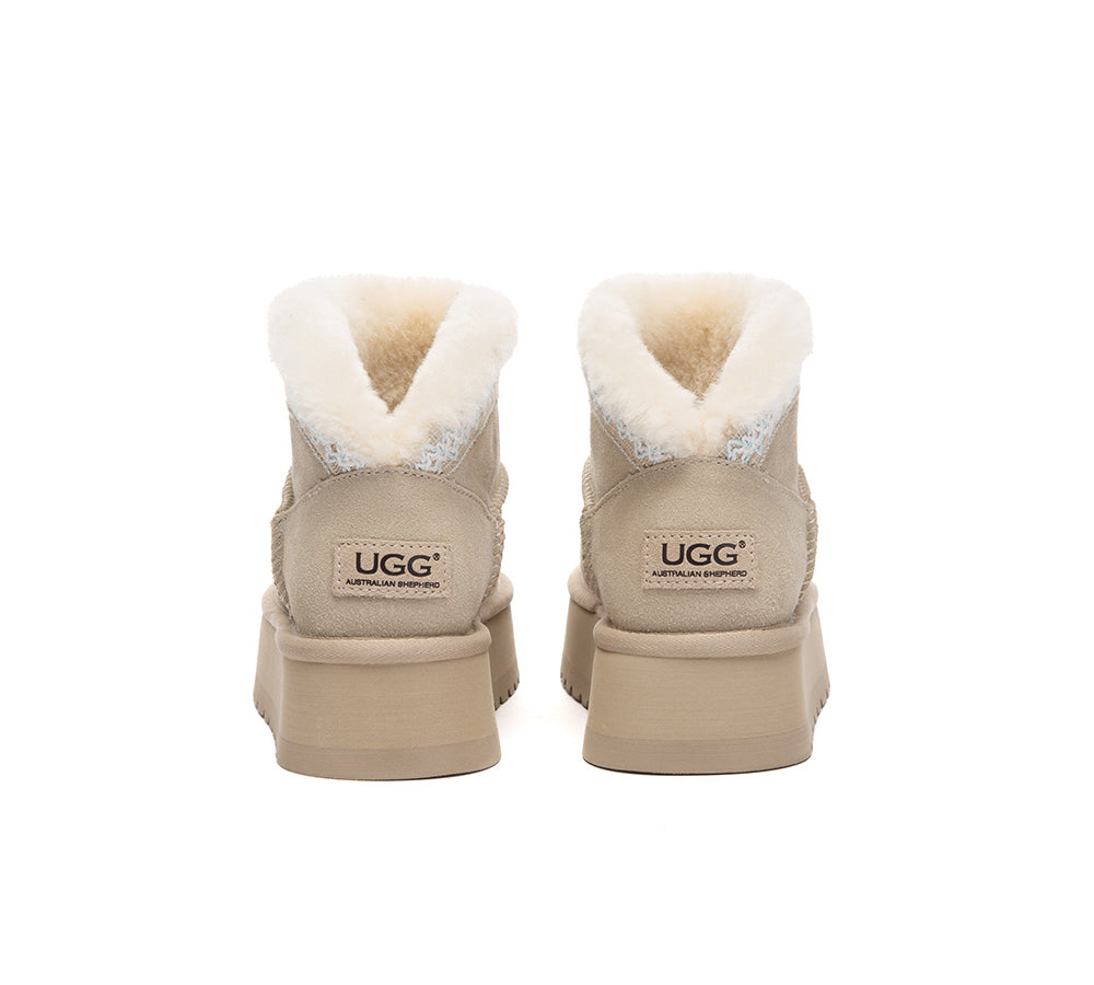 UGG Boots Women Sheepskin Wool Platform Liora