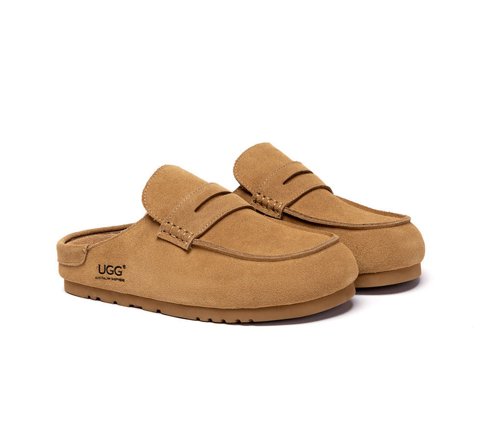 Unisex Suede Slip On Casual Mules Casten
