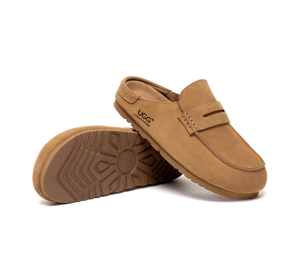 Unisex Suede Slip On Casual Mules Casten