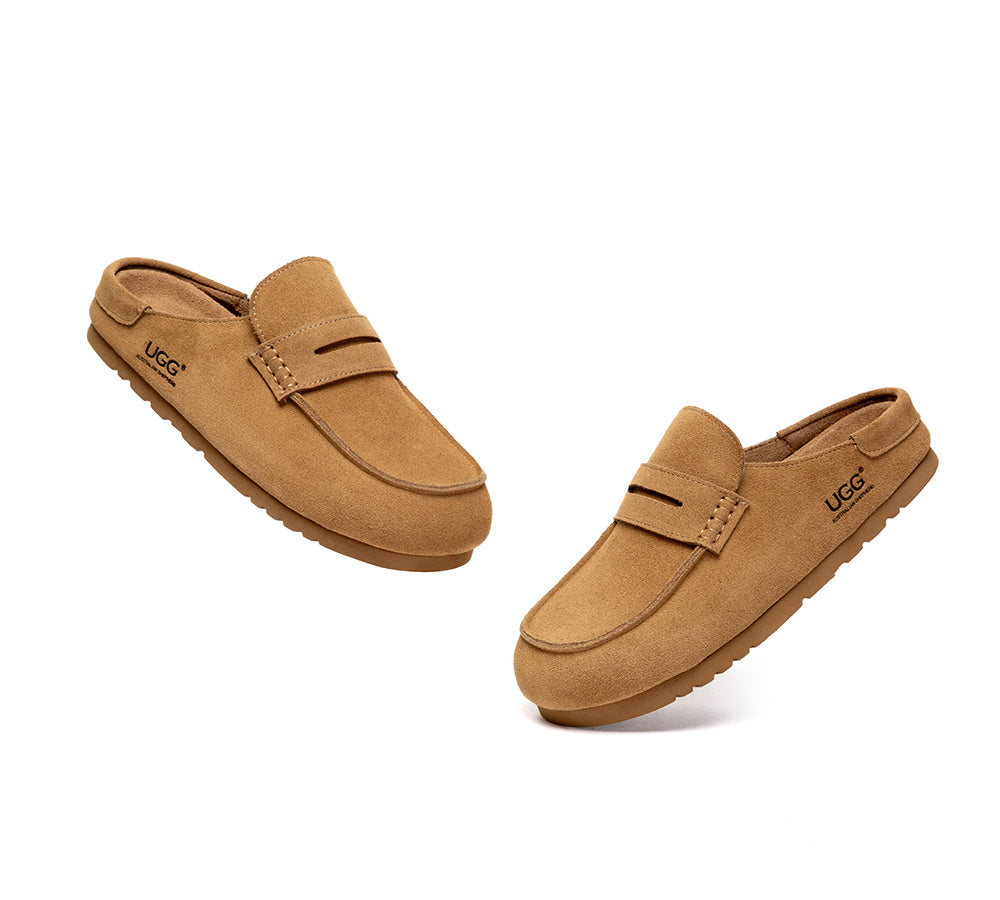 Unisex Suede Slip On Casual Mules Casten