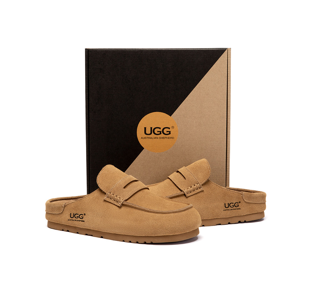 Unisex Suede Slip On Casual Mules Casten