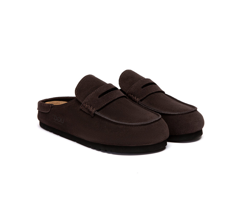 Unisex Suede Slip On Casual Mules Casten