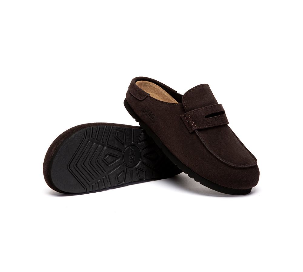 Unisex Suede Slip On Casual Mules Casten