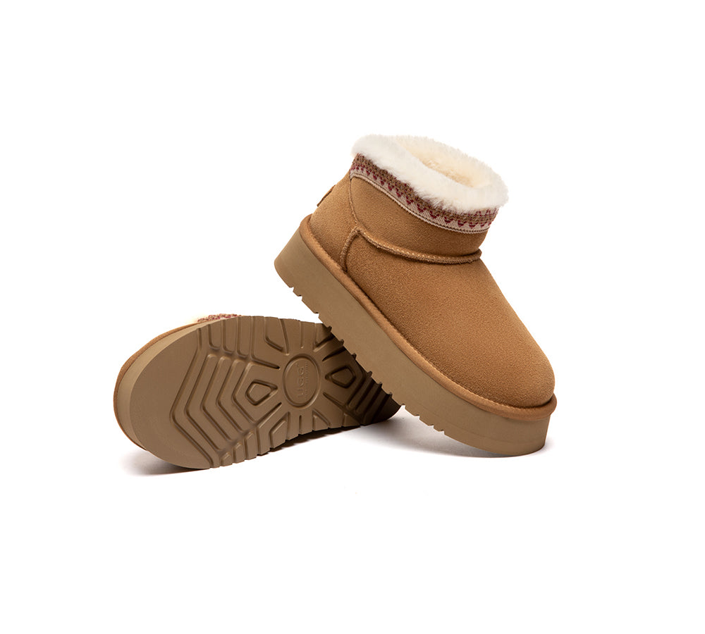 UGG Boots Women Sheepskin Wool Platform Liora