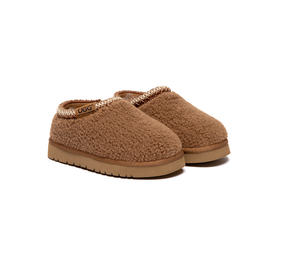 UGG Slippers Kids Sheepskin Wool Ankle Tayla
