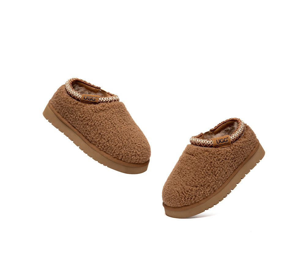 UGG Slippers Kids Sheepskin Wool Ankle Tayla