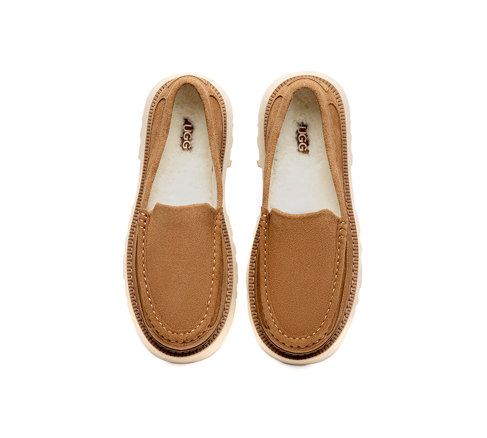 UGG Slippers Men Sheepskin Wool Loafers Zeric