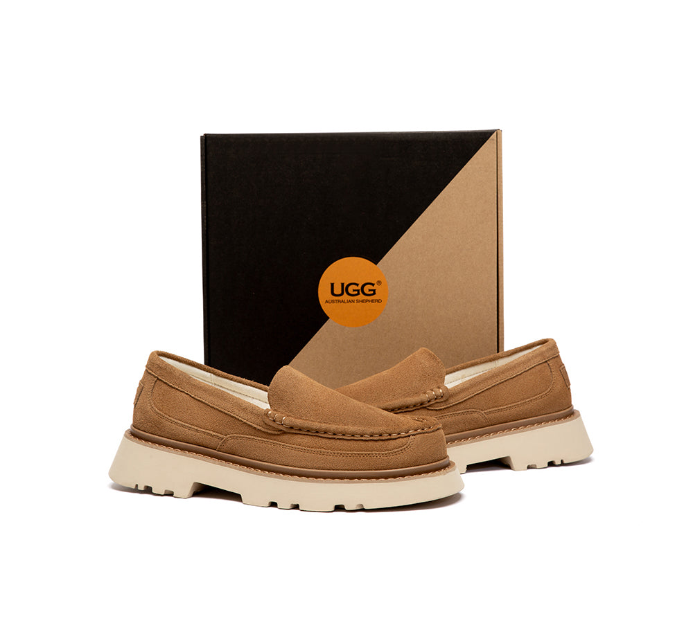 UGG Slippers Men Sheepskin Wool Loafers Zeric