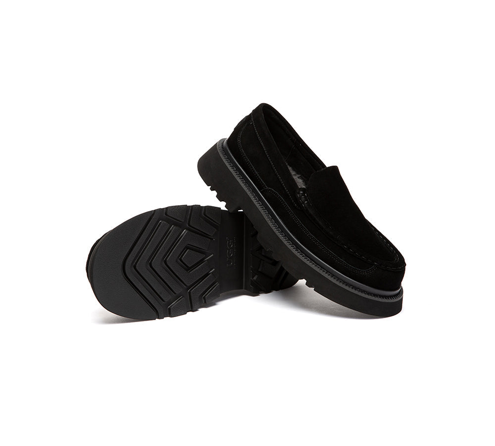 UGG Slippers Men Sheepskin Wool Loafers Zeric