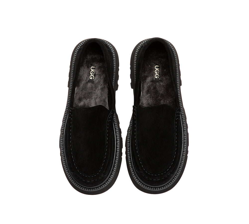 UGG Slippers Men Sheepskin Wool Loafers Zeric
