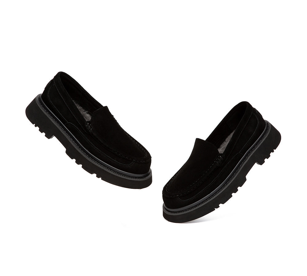 UGG Slippers Men Sheepskin Wool Loafers Zeric