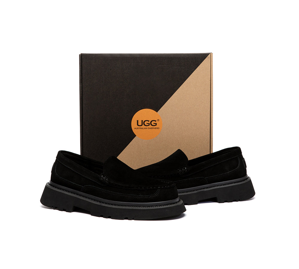 UGG Slippers Men Sheepskin Wool Loafers Zeric