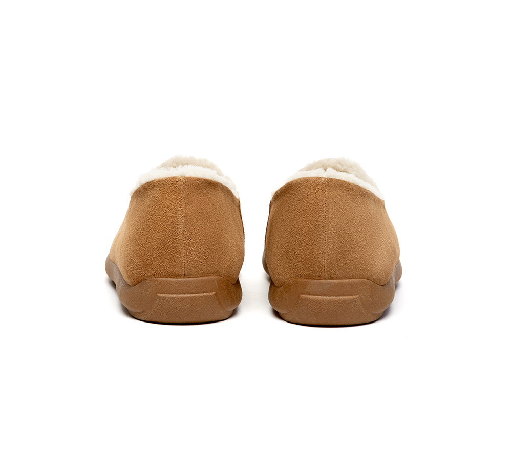 UGG Slippers Men Sheepskin Wool Ankle Clog Large Size Brett