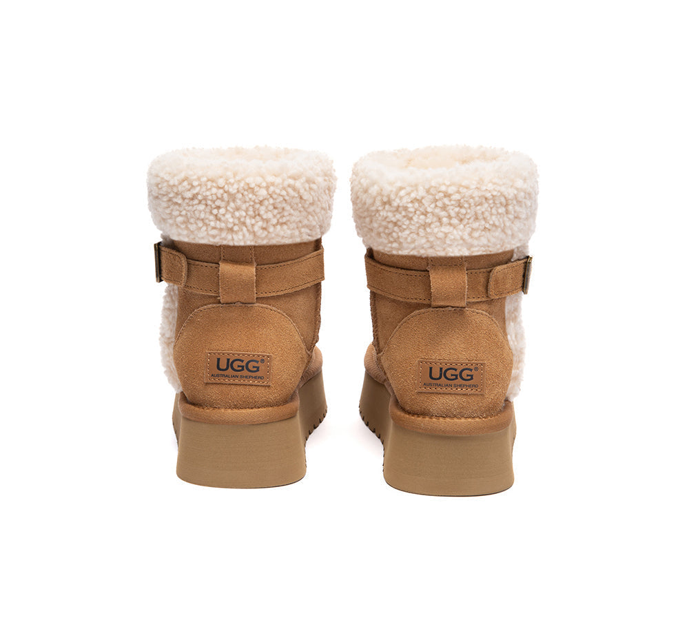 UGG Boots Women Shearling Platform Mini Nordel