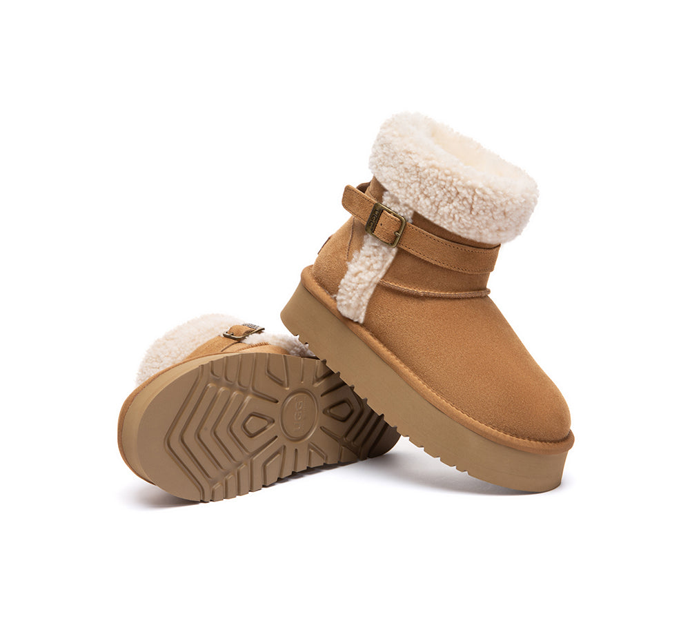 UGG Boots Women Shearling Platform Mini Nordel