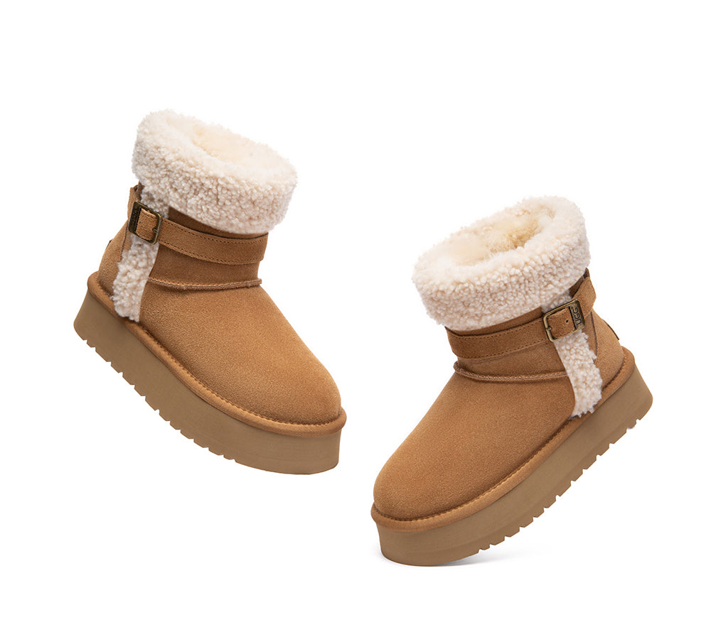 UGG Boots Women Shearling Platform Mini Nordel