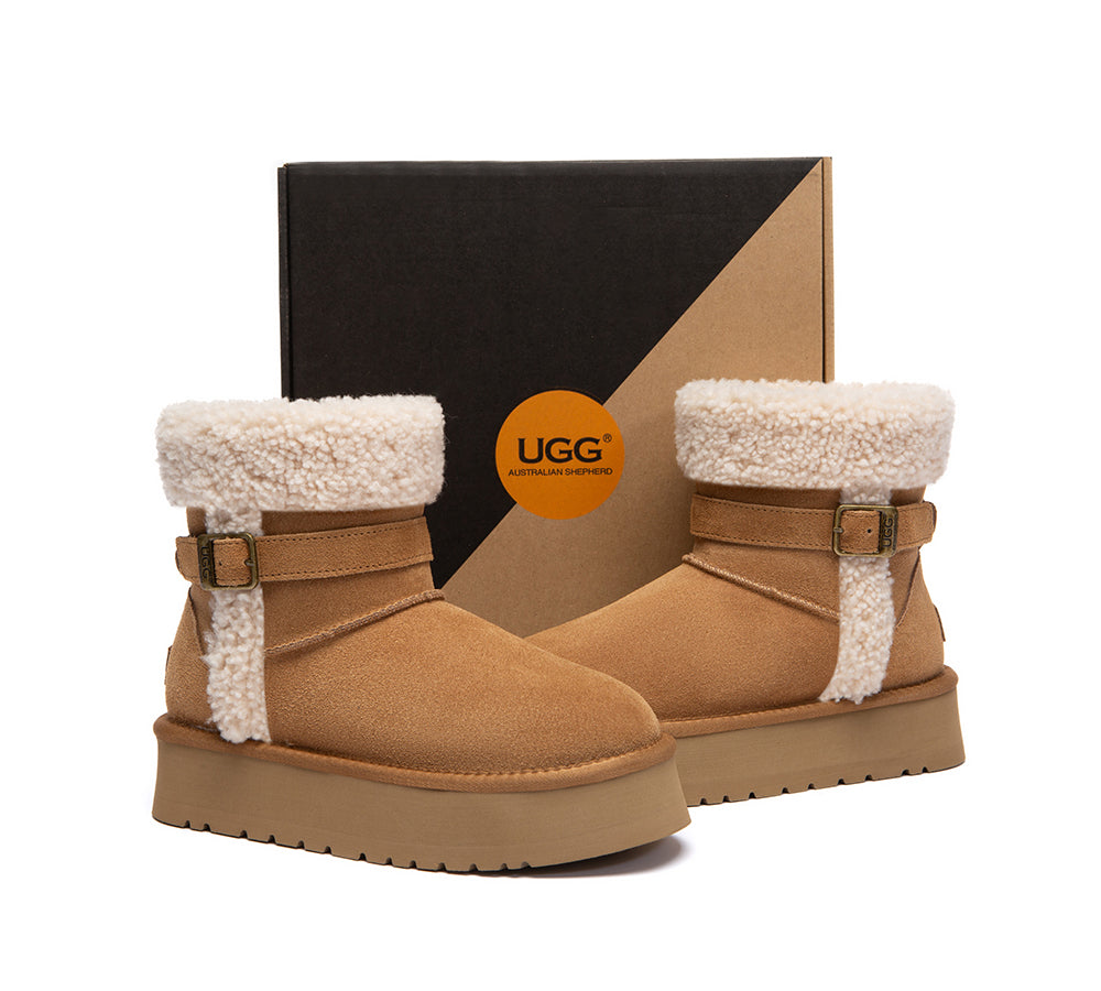 UGG Boots Women Shearling Platform Mini Nordel
