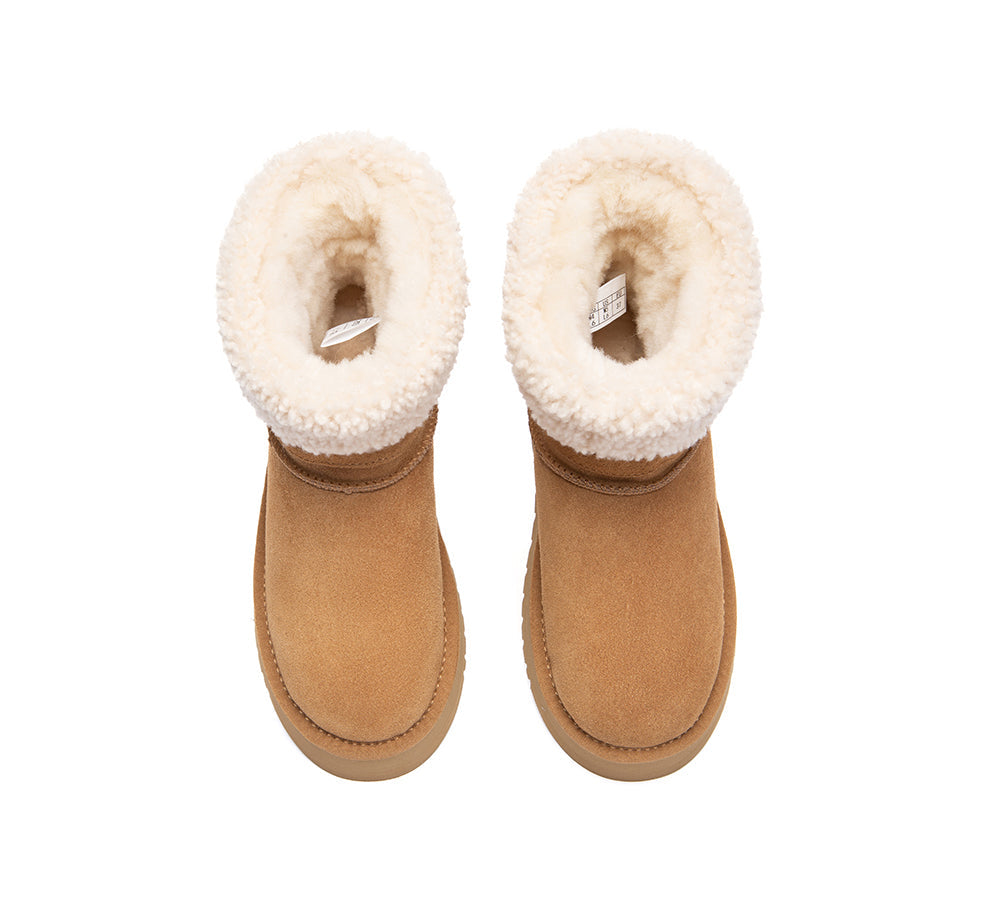 UGG Boots Women Shearling Platform Mini Nordel