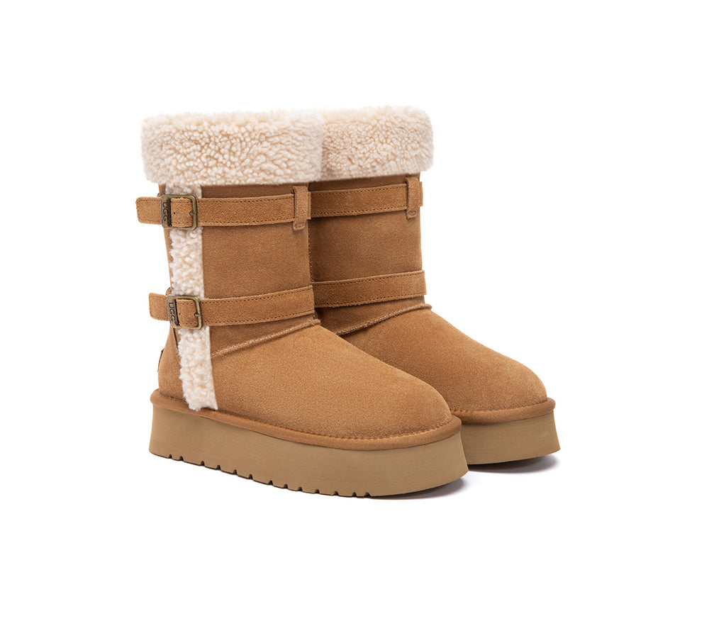 UGG Boots Women Sheepskin Wool Short Nordel