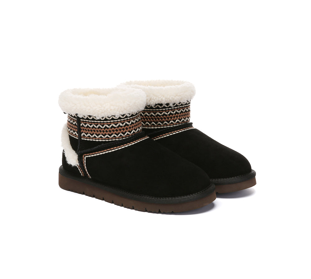 UGG Boots Sheepskin Wool Shearling Knitted Mini Ferlat