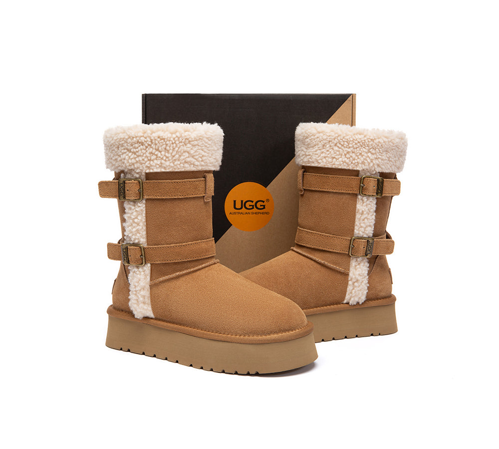 UGG Boots Women Sheepskin Wool Short Nordel