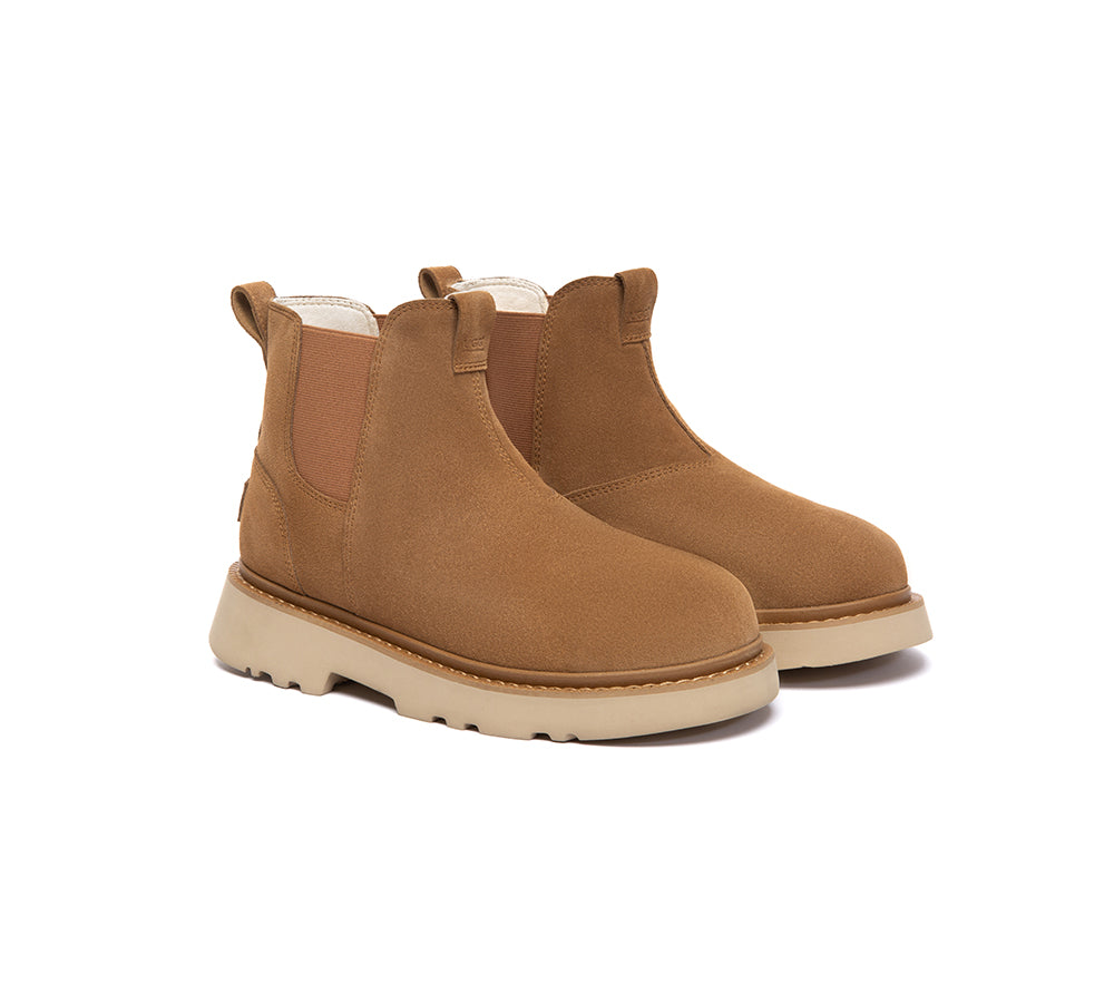 Men Boots Leather Chelsea Casual Shoes Dravor