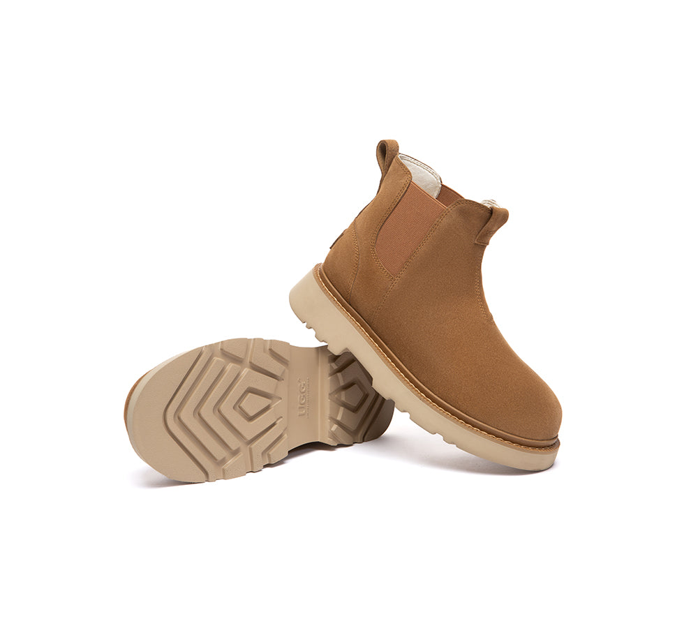 Men Boots Leather Chelsea Casual Shoes Dravor