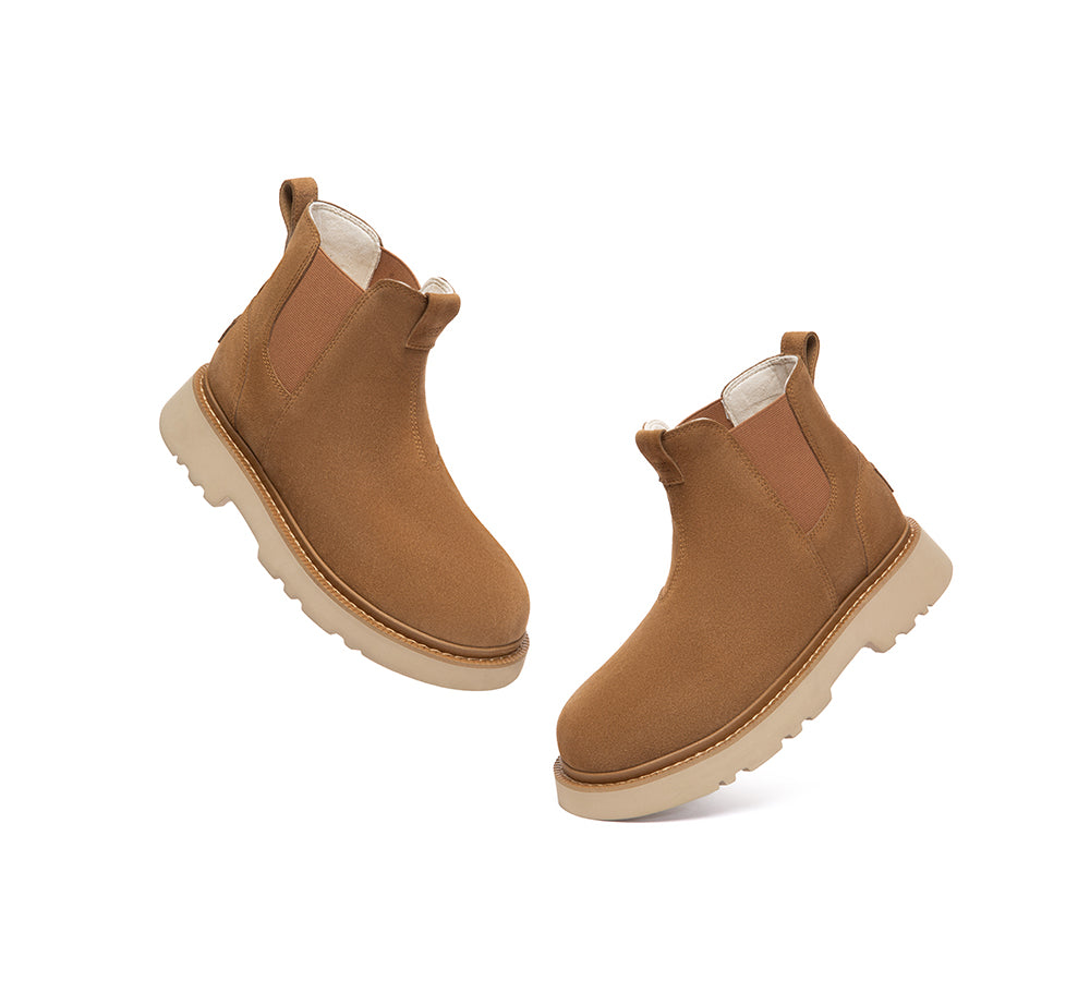 Men Boots Leather Chelsea Casual Shoes Dravor