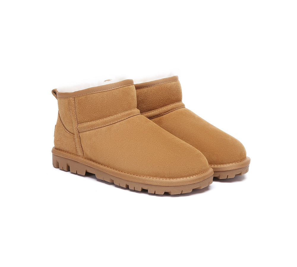 Women Sheepskin Wool Ankle Boots Chorin