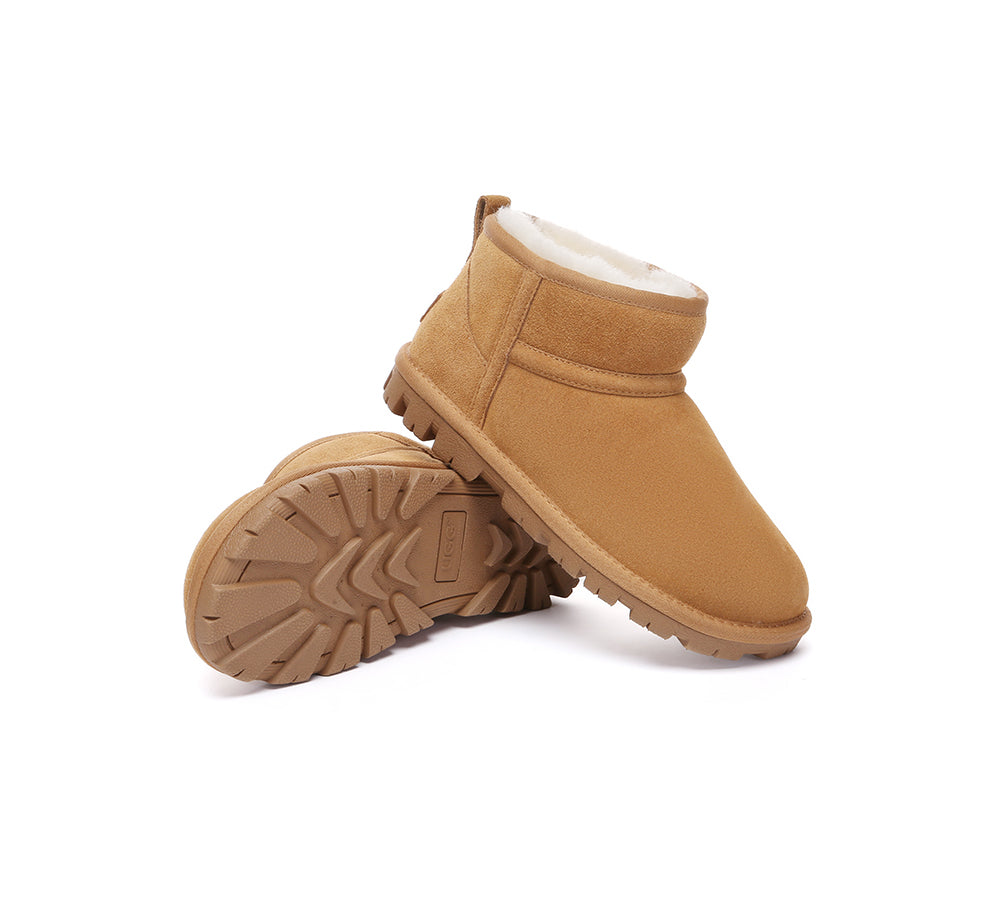 Women Sheepskin Wool Ankle Boots Chorin