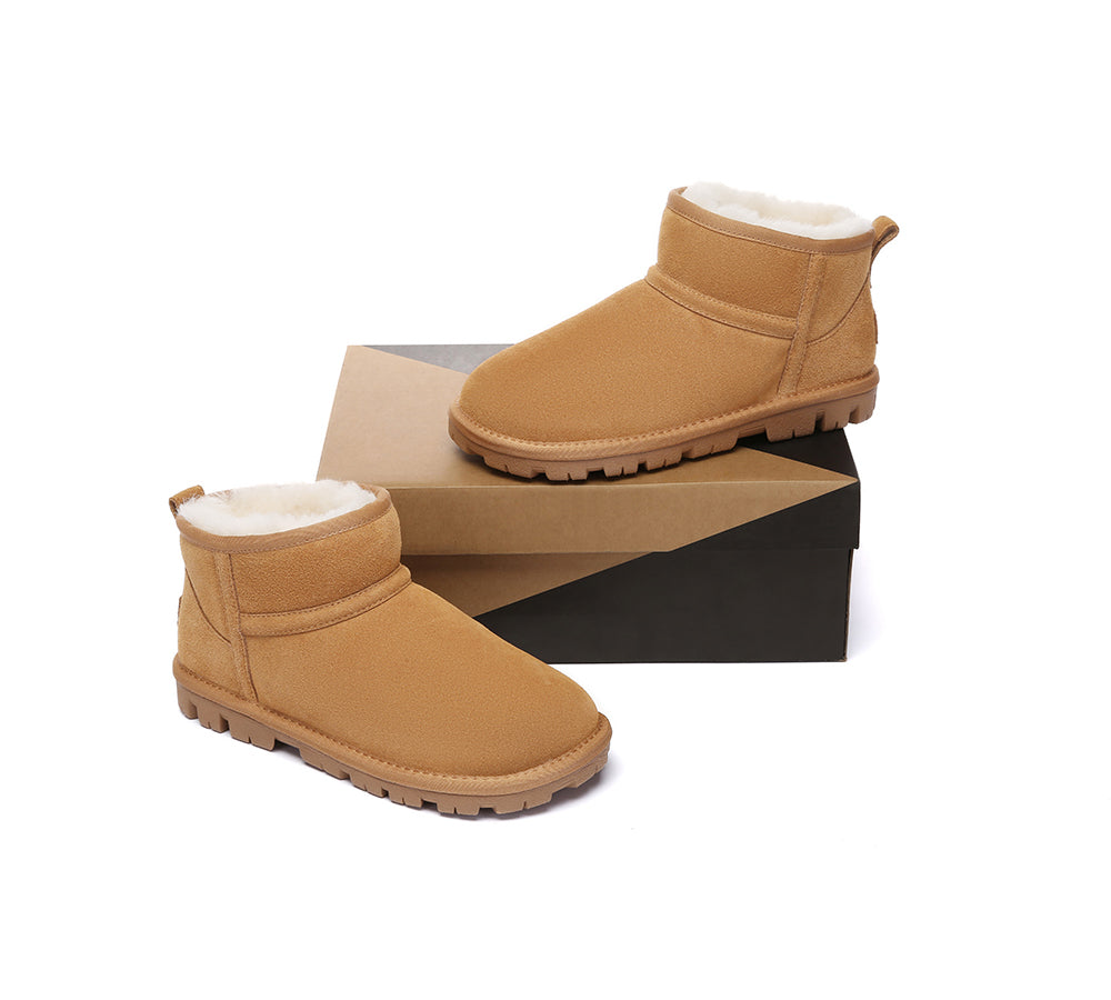 Women Sheepskin Wool Ankle Boots Chorin