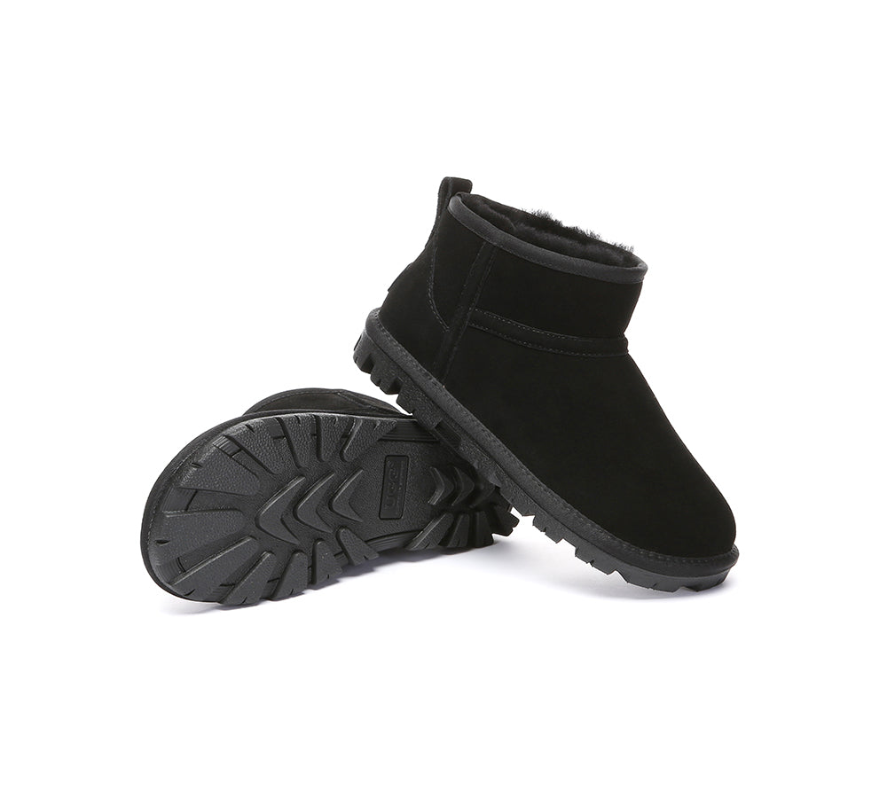 Women Sheepskin Wool Ankle Boots Chorin