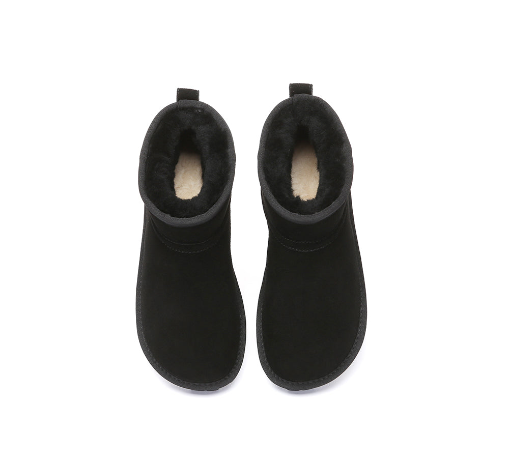Women Sheepskin Wool Ankle Boots Chorin