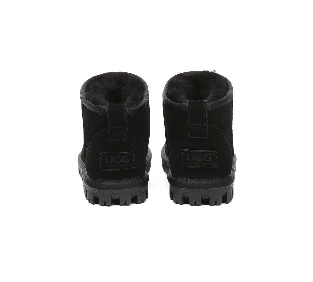 Women Sheepskin Wool Ankle Boots Chorin