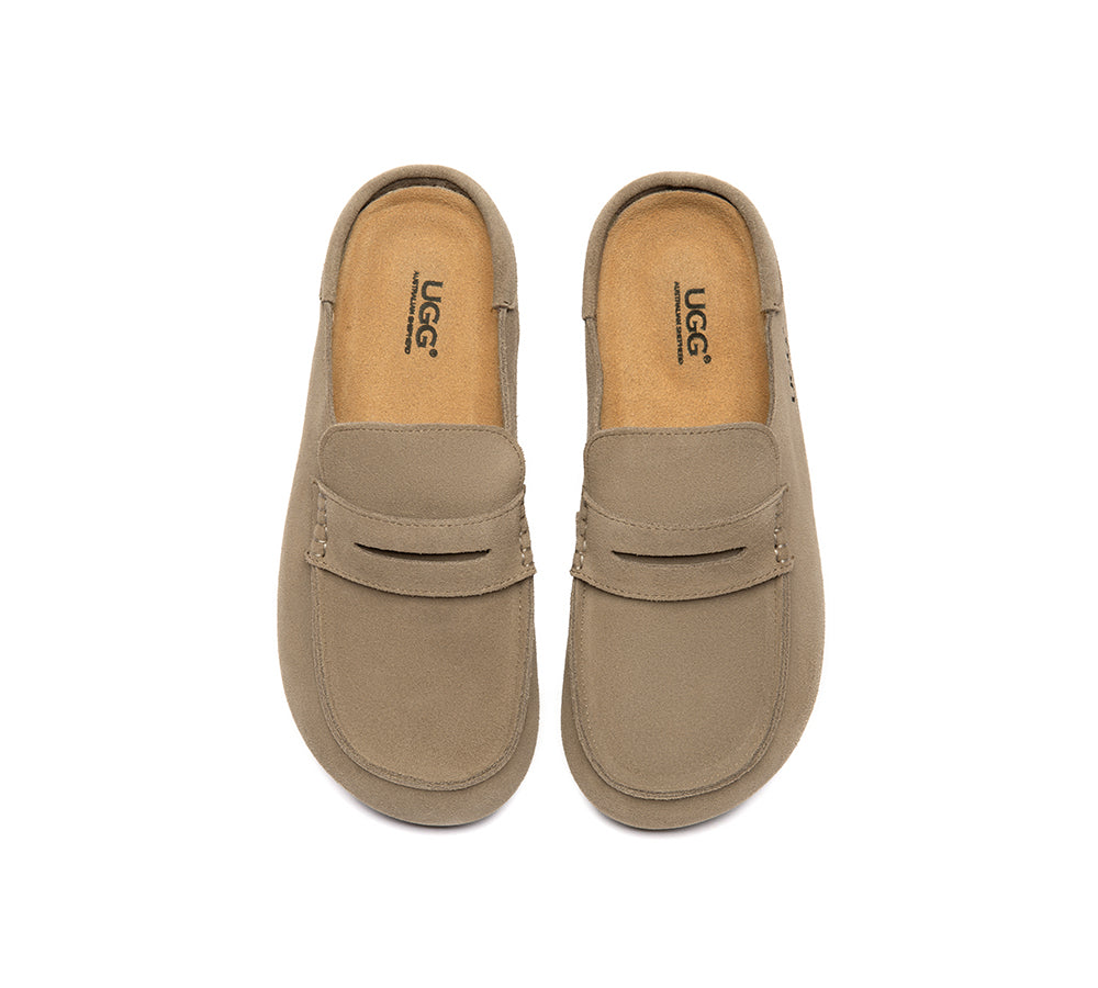 Unisex Suede Slip On Casual Mules Casten