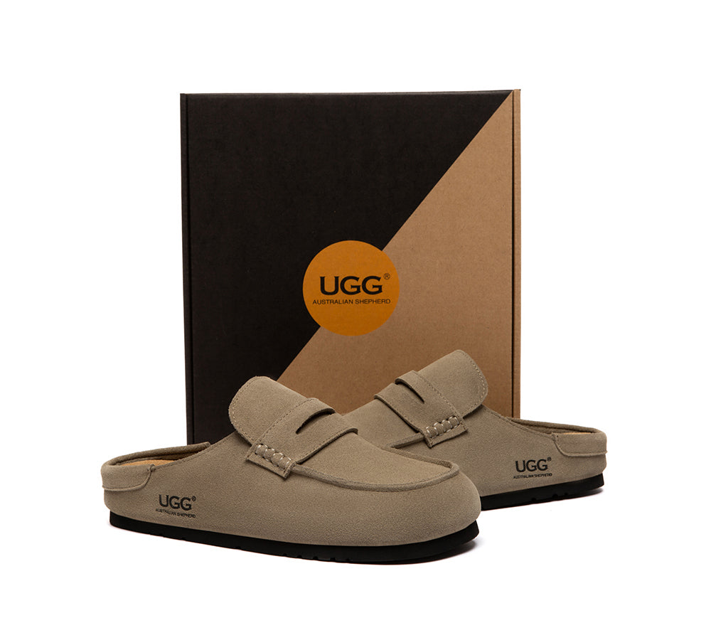 Unisex Suede Slip On Casual Mules Casten
