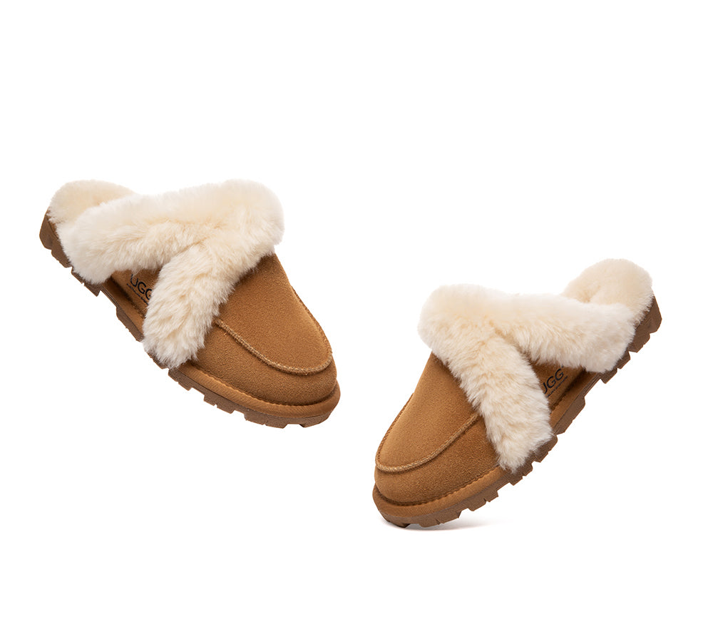 UGG Slippers Sheepskin Wool Shearling Doria