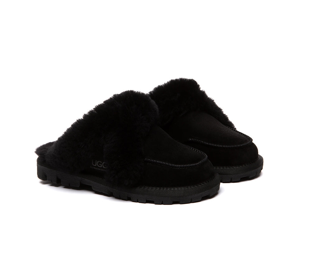 UGG Slippers Sheepskin Wool Shearling Doria