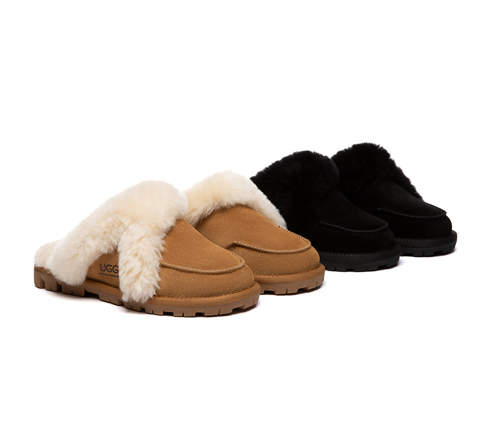 UGG Slippers Sheepskin Wool Shearling Doria
