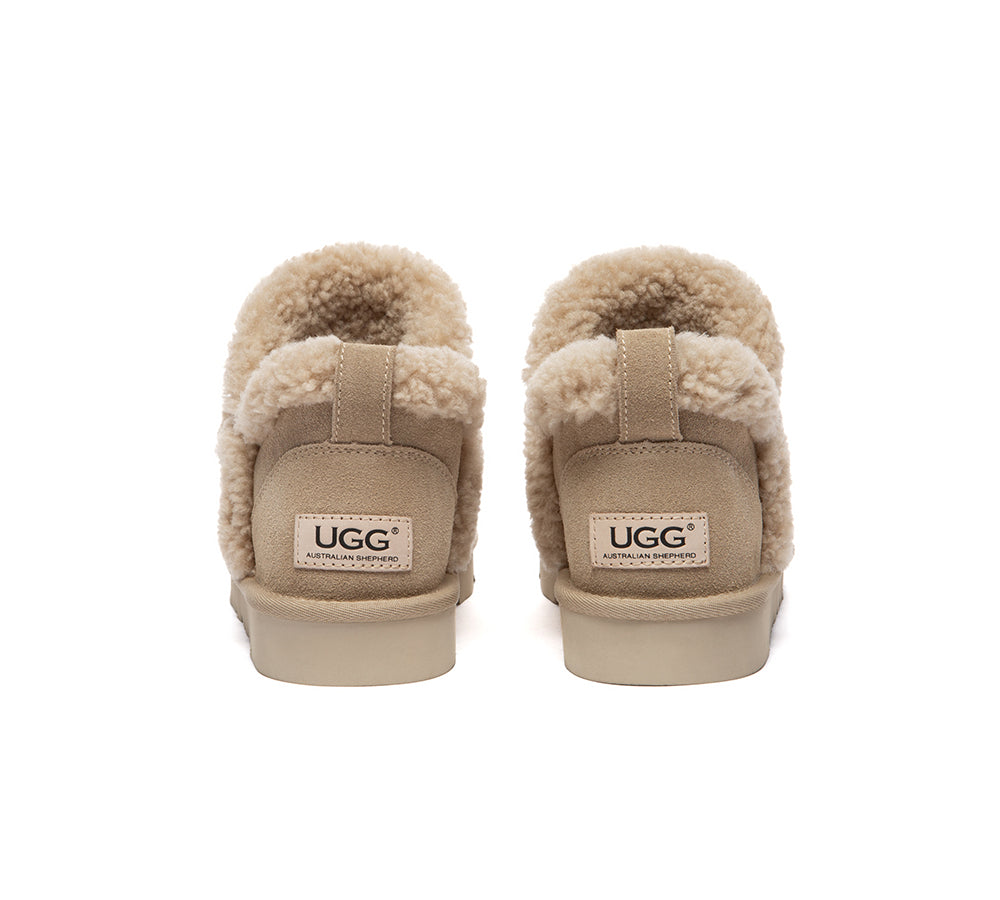 UGG Slippers Women Sheepskin Wool Shearling Ankle Arden