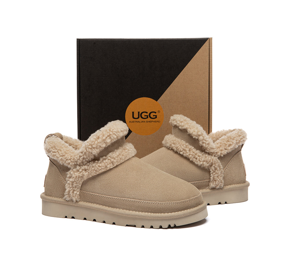 UGG Slippers Women Sheepskin Wool Shearling Ankle Arden
