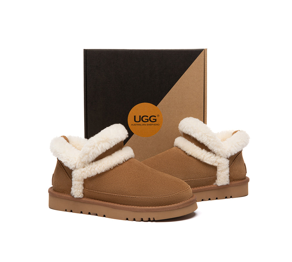 UGG Slippers Women Sheepskin Wool Shearling Ankle Arden
