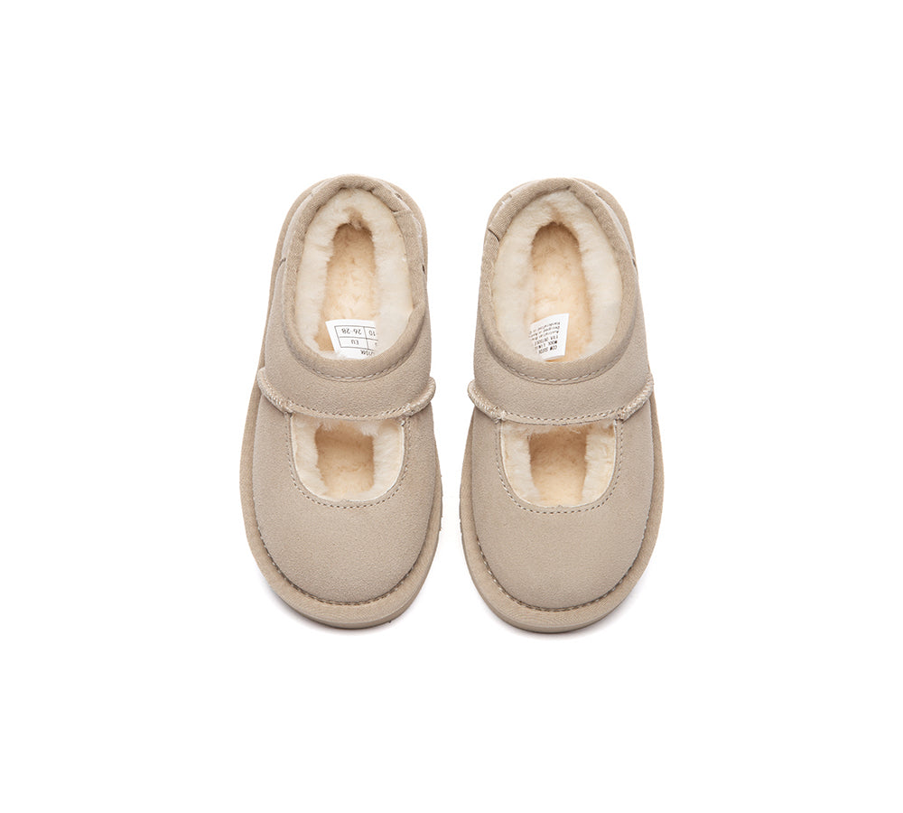 UGG Slippers Kids Sheepskin Wool Ankle Carmella