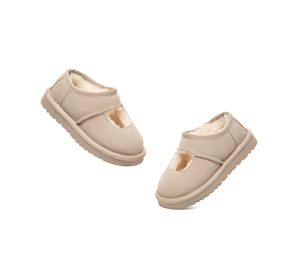 UGG Slippers Kids Sheepskin Wool Ankle Carmella