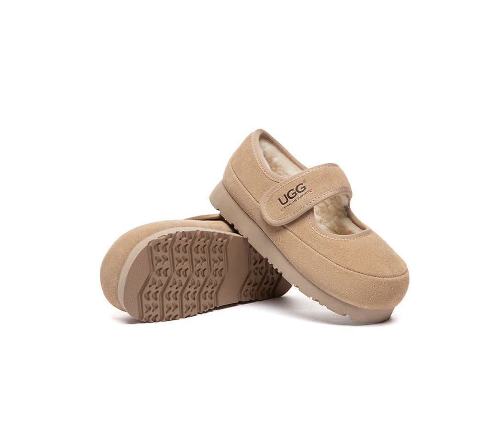 UGG Slippers Kids Adjustable Strap Mary Jane Millie