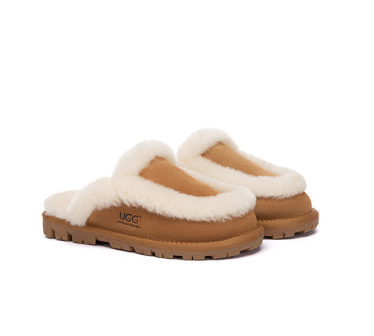 UGG Slippers Women Sheepskin Wool Shearling Layna